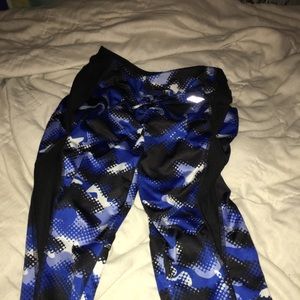 Blue Camo Leggings
